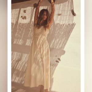 Zara Flowy Elastic Midi Dress